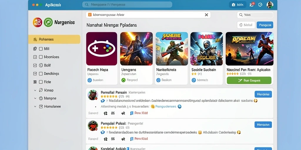 Screenshot menunjukkan tampilan antarmuka permainan yang menarik.