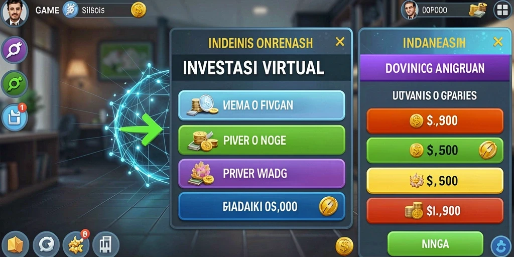 Screenshot menunjukkan tampilan awal aplikasi dengan menu permainan.